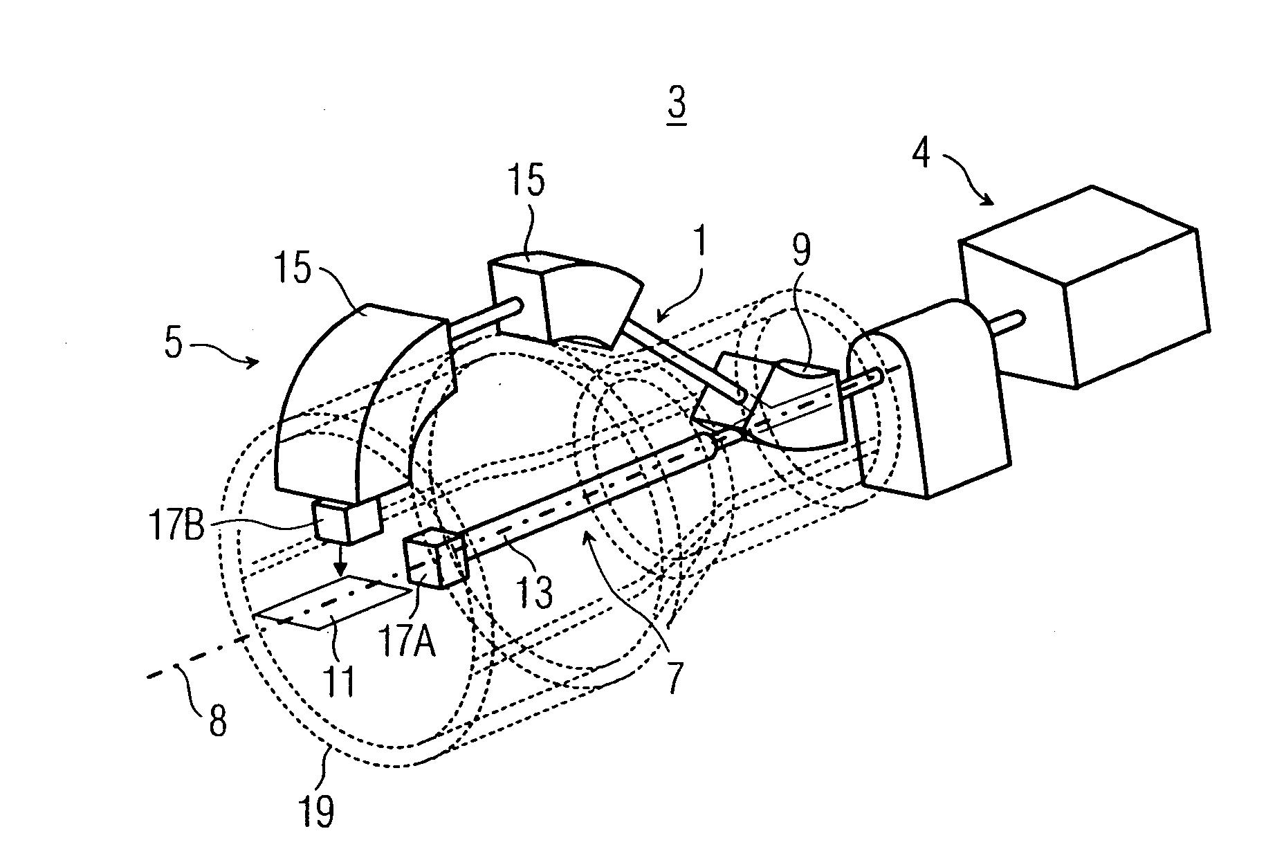 Gantry system for particle therapy, therapy plan or radiation method for particle therapy with such a gantry system