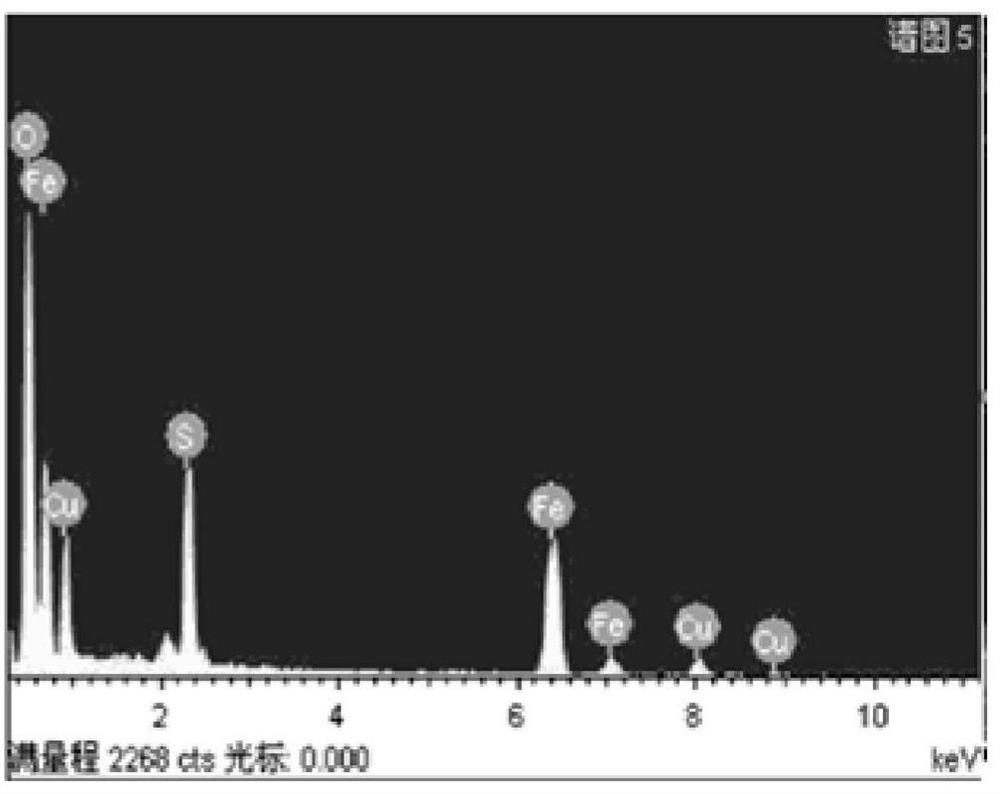 An iron-copper bimetallic loaded ferrous sulfide composite material, its preparation method and application