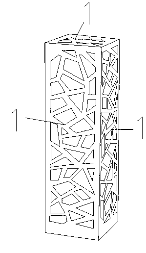 Lampshade with lamp panels having grids