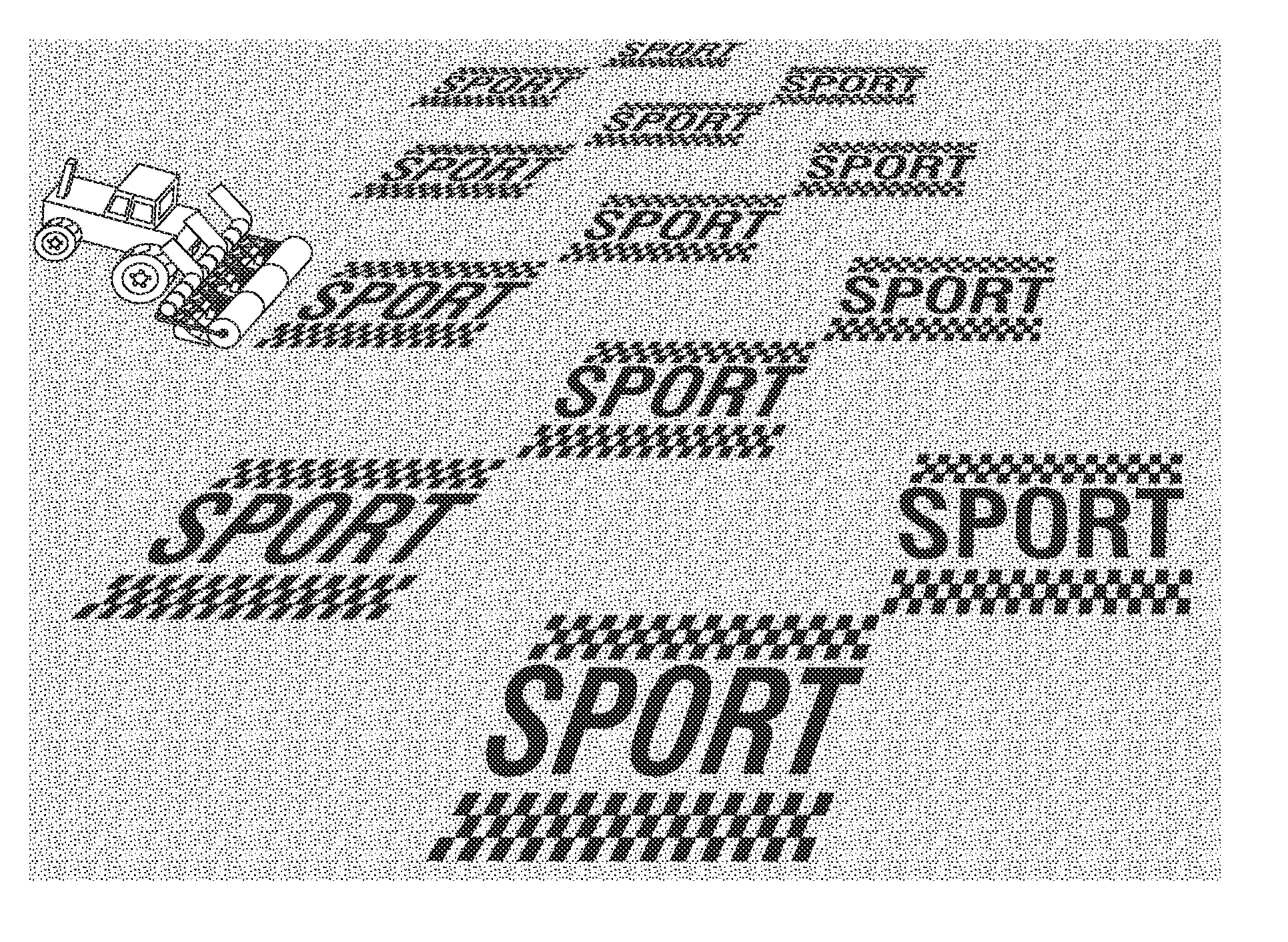 Method and apparatus for creating visual effects on grass