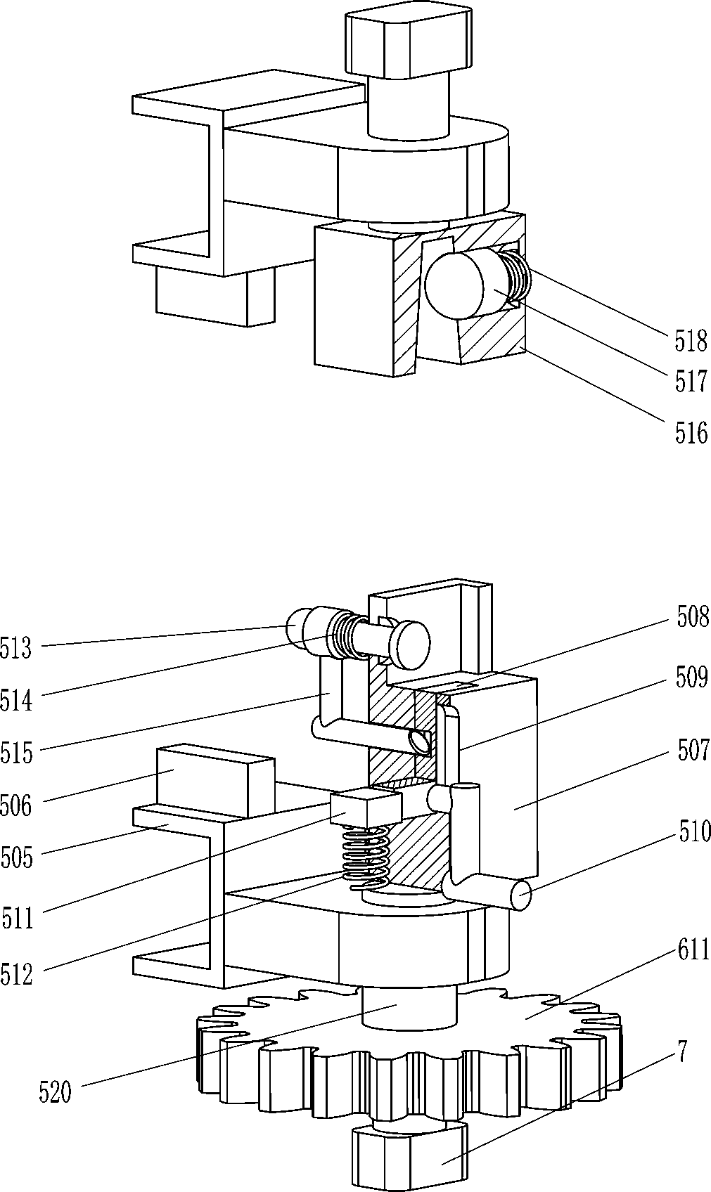 Automatic paint spraying equipment for pickaxe