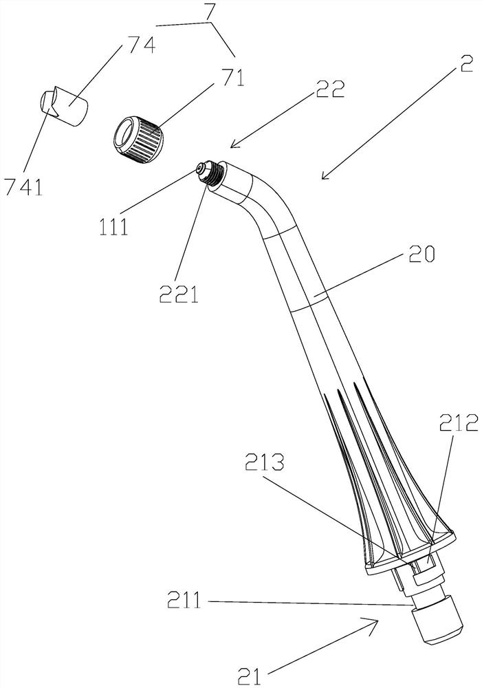 Multifunctional water toothpick nozzle and water toothpick