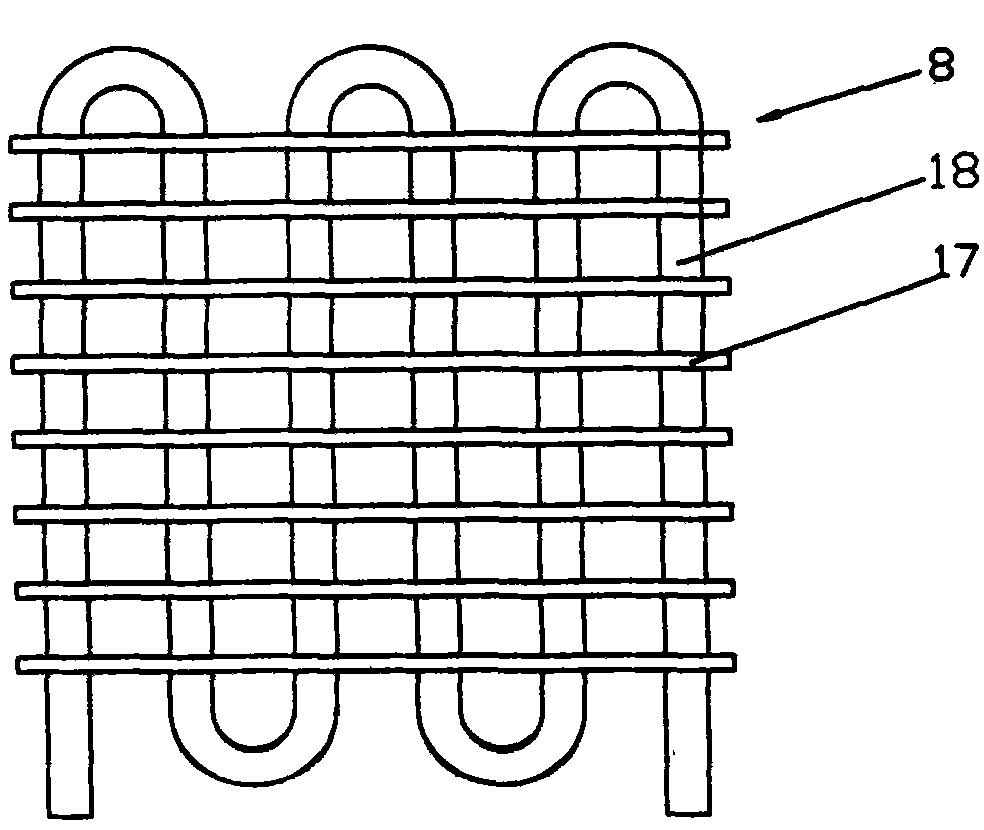 Tubular device and method for producing cold water by means of indirect evaporation and direct evaporation