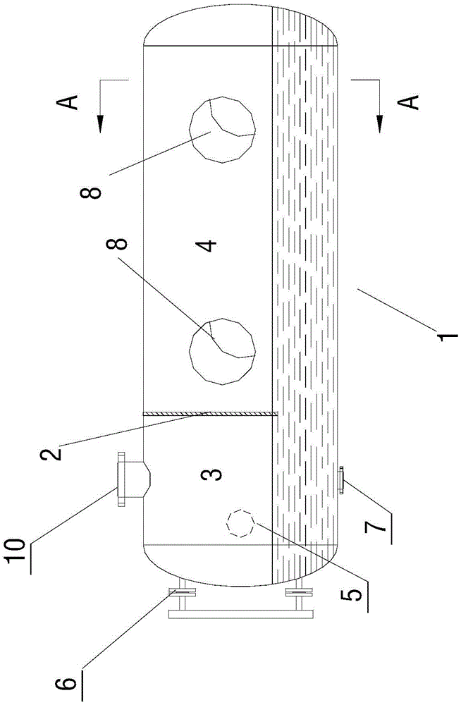 Horizontal impingement flow air-water separator