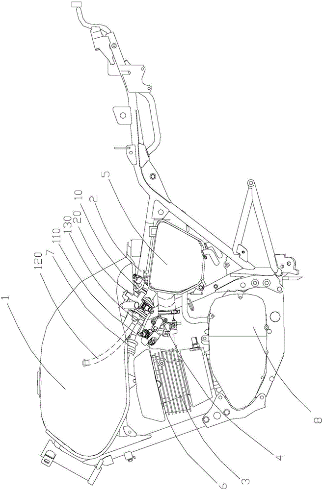 Fuel pump arrangement structure and electronic fuel injection vehicle