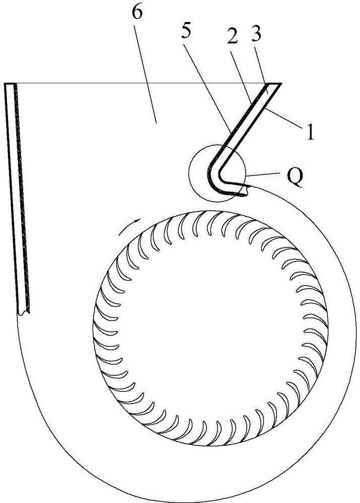 Volute and fan comprising volute