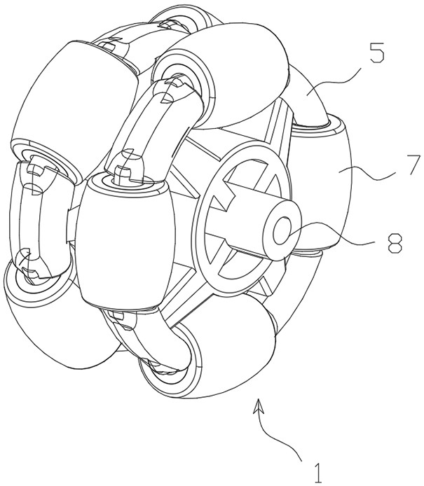 Self-steering composite wheel