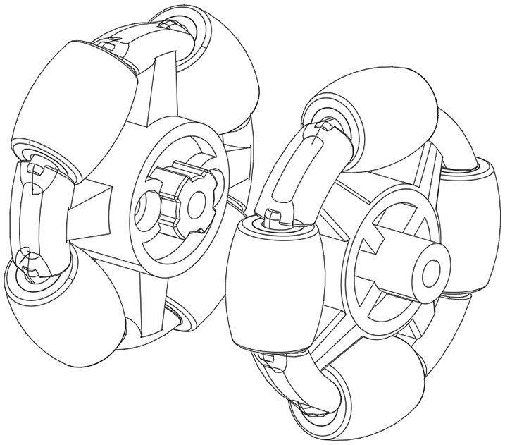 Self-steering composite wheel