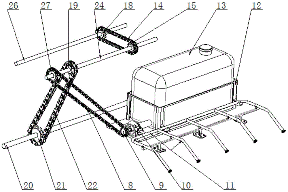 Novel trailing planter for small tractor