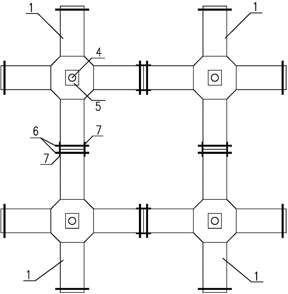 Fabricated lattice unit for foundation pit supporting and installation method