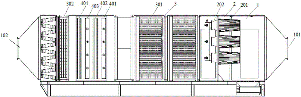 Organic waste gas purifying device and method