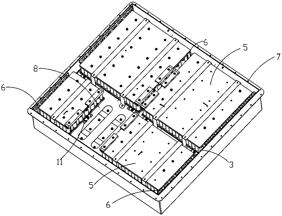 Connection structure of battery pack case and individual lithium battery