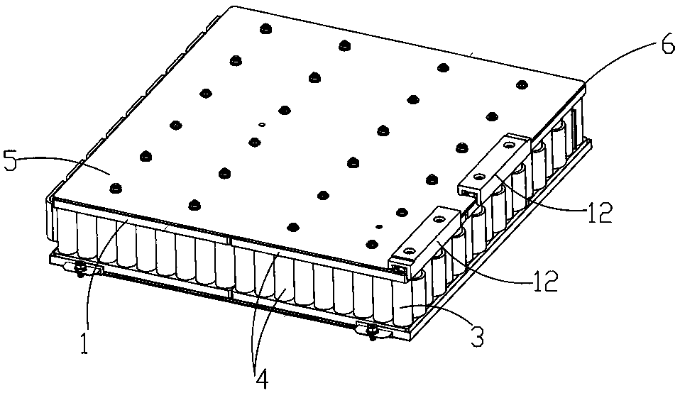 Connection structure of battery pack case and individual lithium battery