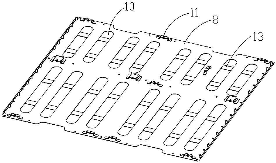 Connection structure of battery pack case and individual lithium battery