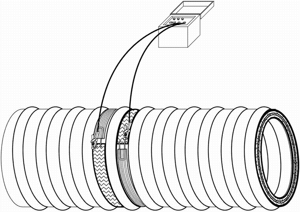 Steel strip reinforced polyethylene helically-corrugated drain pipe foundation structure and construction method thereof