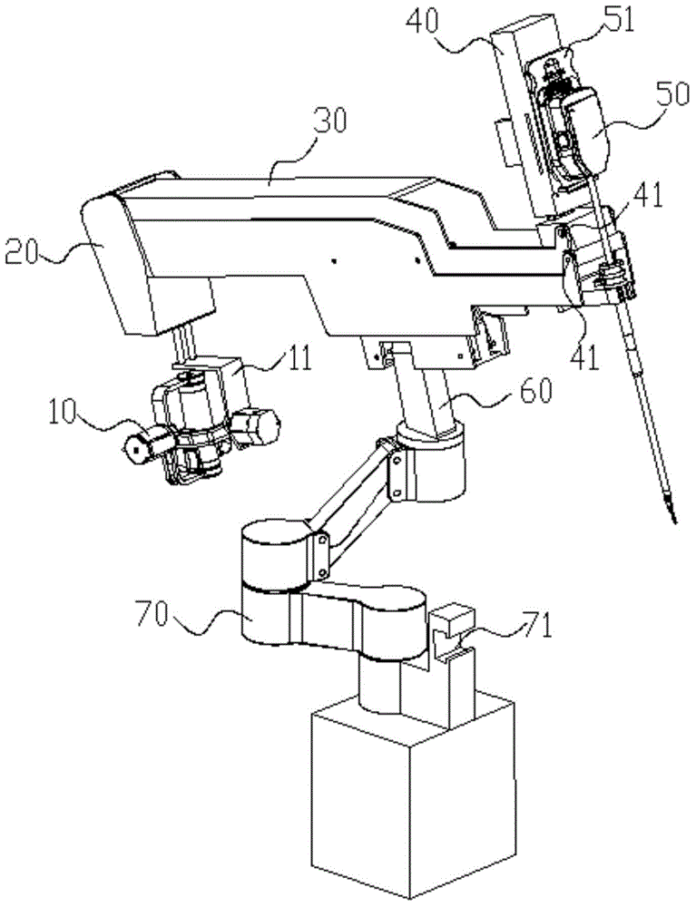 Principal-subordinate integrated type surgical operation robot system