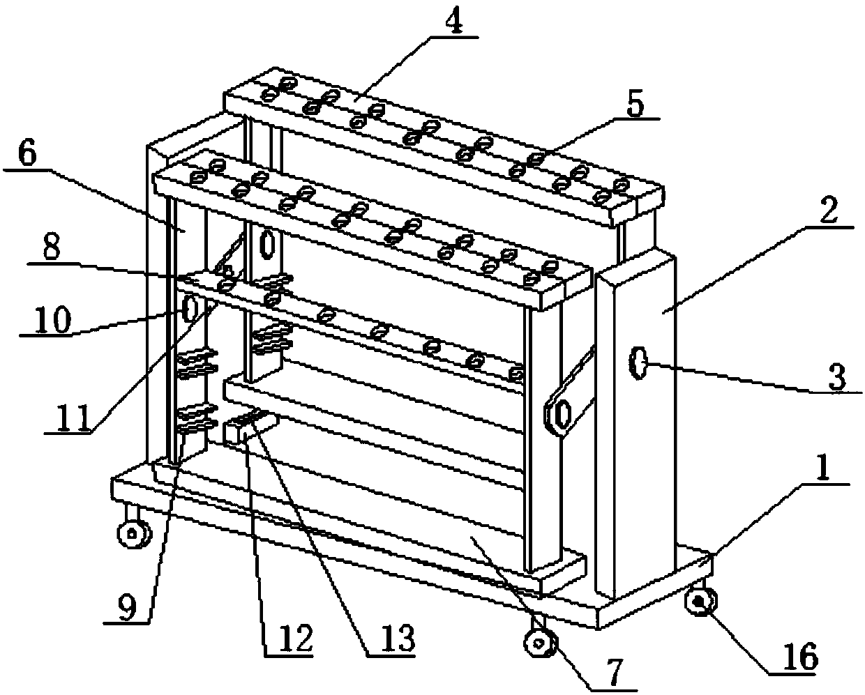 Telescopic numerical control cutter frame