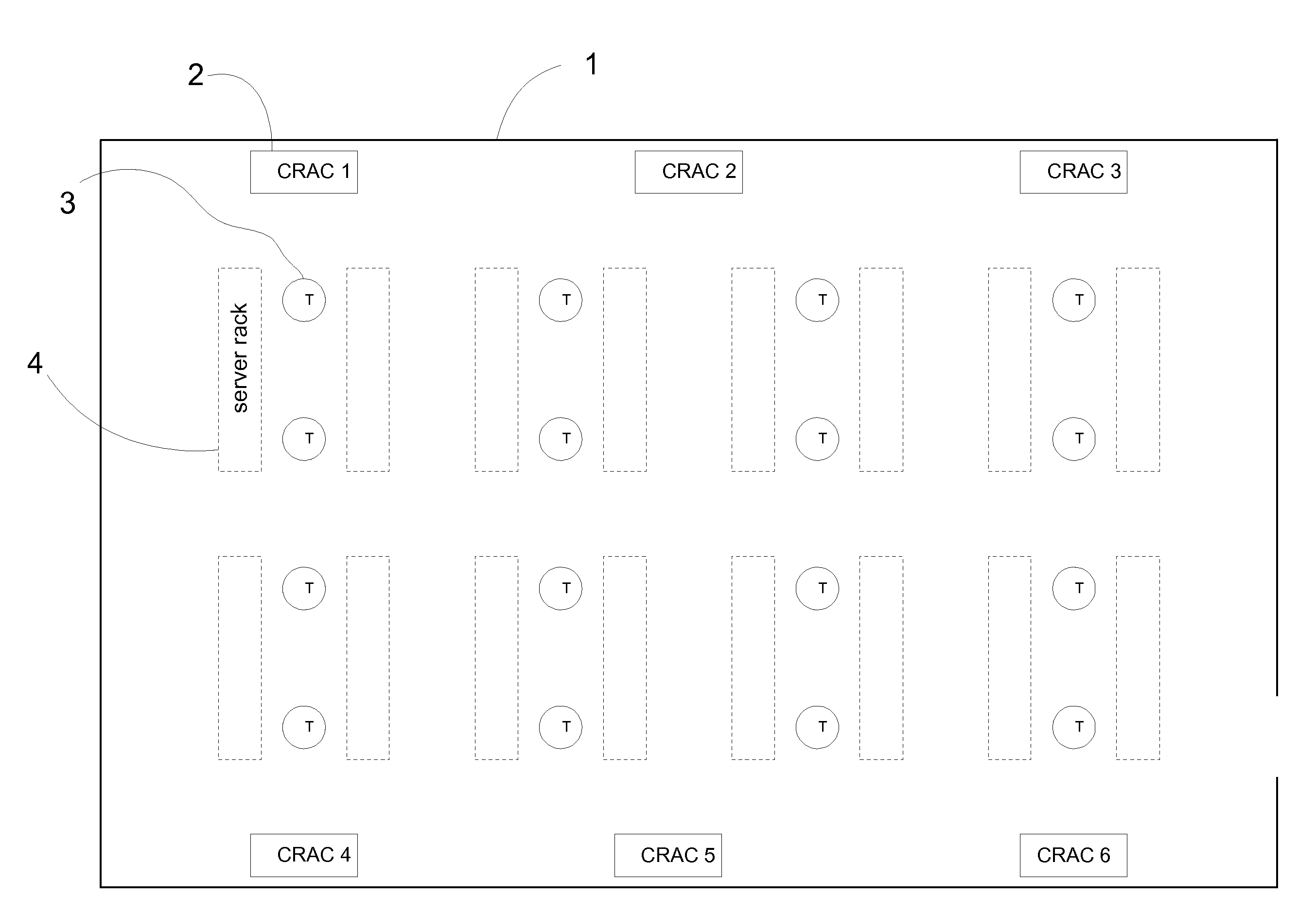 Method and apparatus for efficiently coordinating data center cooling units