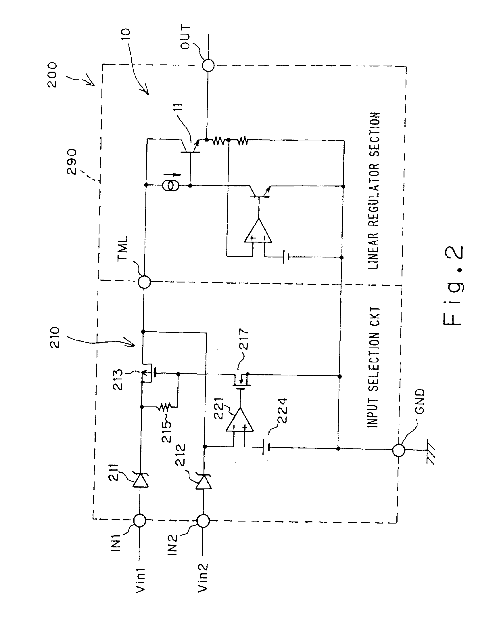 DC-DC converter circuit, power supply selection circuit, and apparatus useful for increasing conversion efficiency