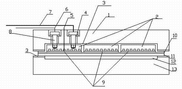 Flat type SOFC (Solid Oxide Fuel Cell) monocell partial performance test device