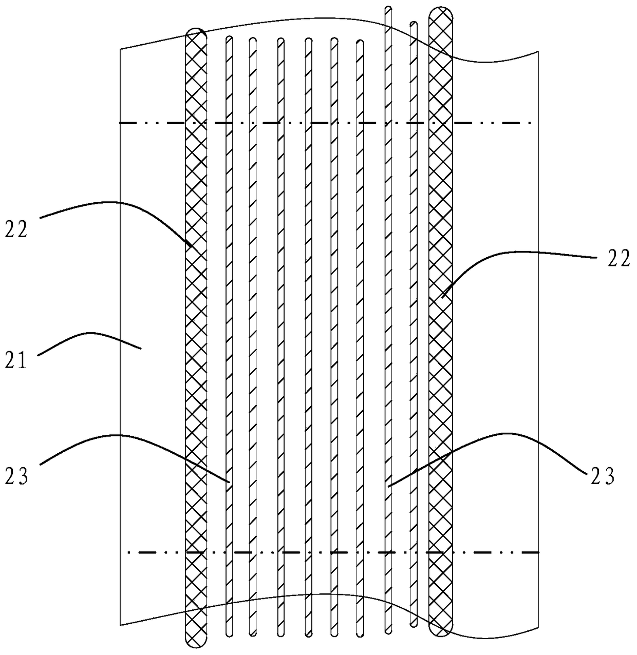 Routing layout method and wiring layout structure in bending area of ​​flexible printed circuit board