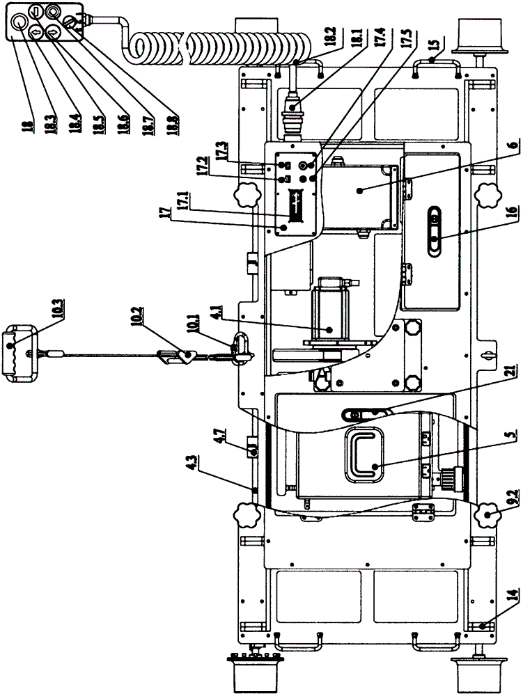 Portable full-automatic rail and tunnel movable inspection vehicle