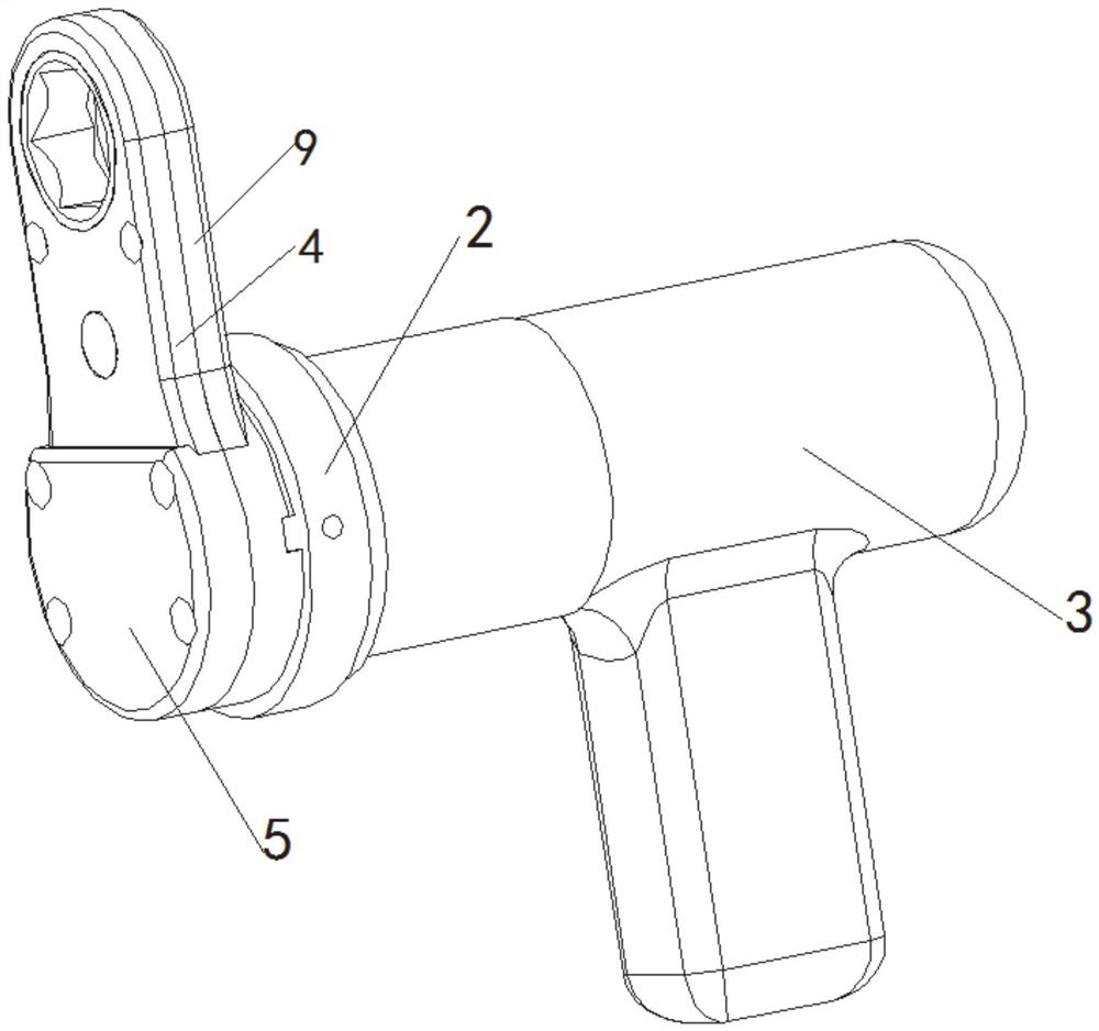 Spanner used in narrow space and application thereof