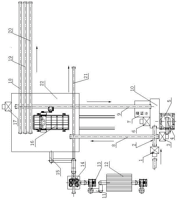 Large-scale modular vibrating screening device and screening method for dry sand making