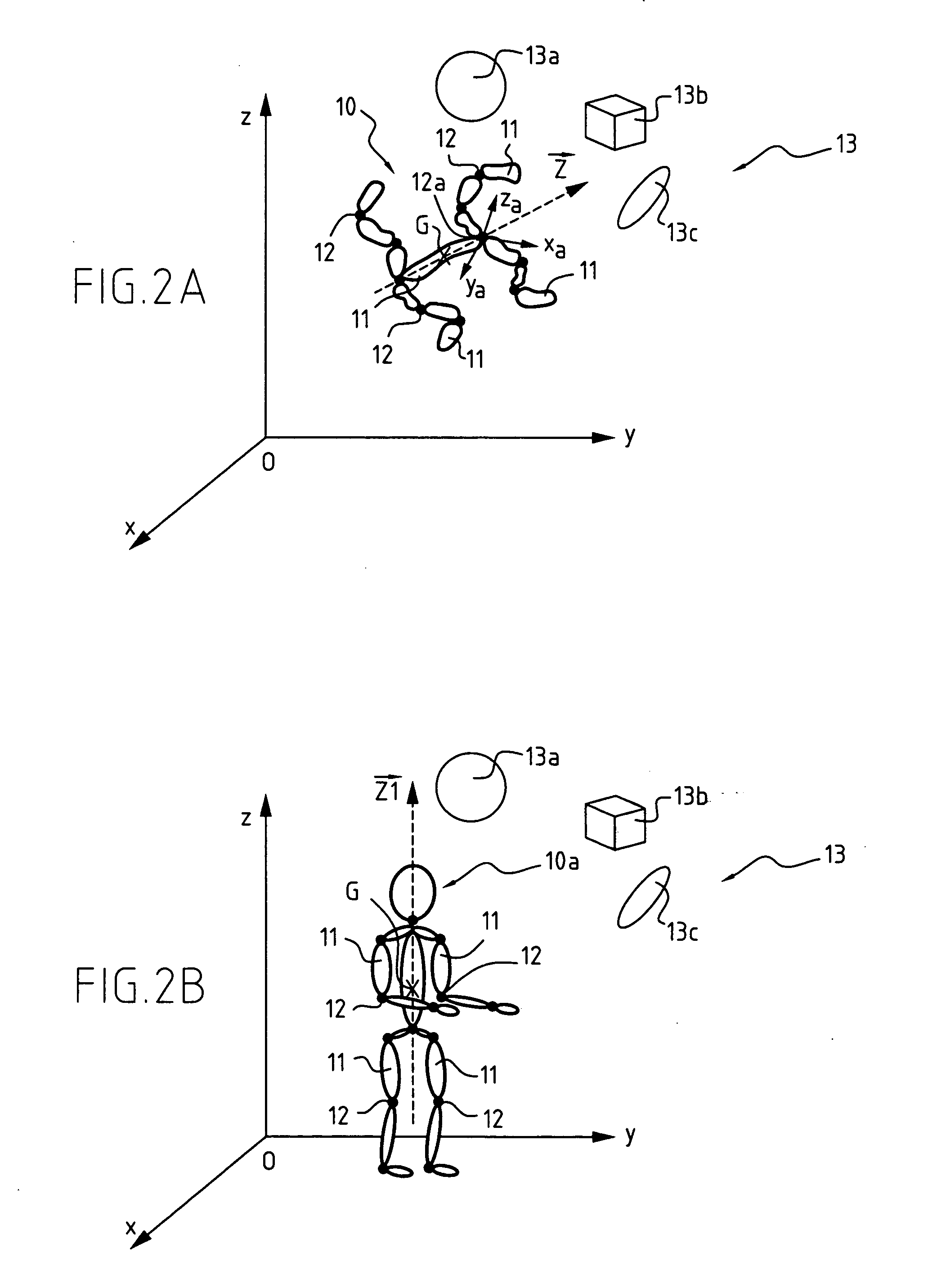 Moving a virtual articulated object in a virtual environment while avoiding internal collisions between the articulated elements of the articulated object