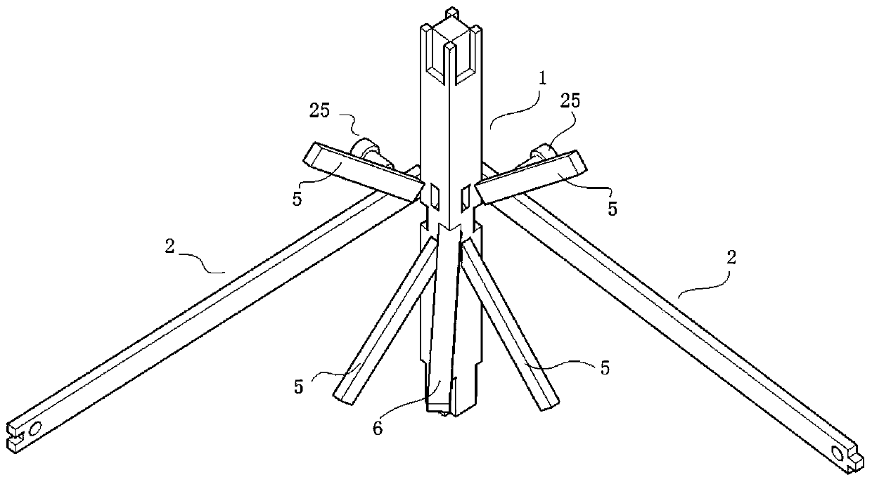 Assembled mortise and tenon structure with diagonal braces