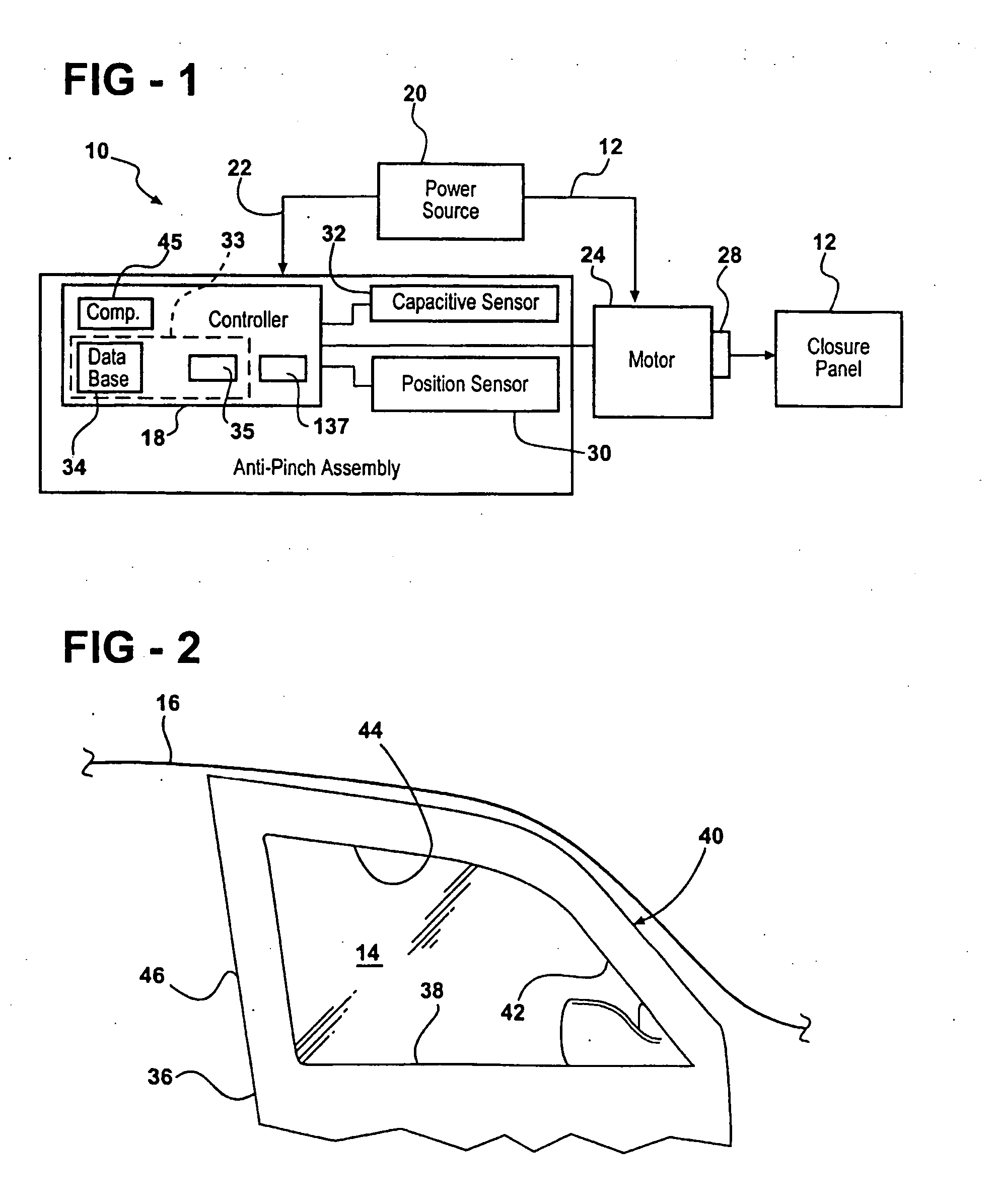 Multizone capacitive anti-pinch system