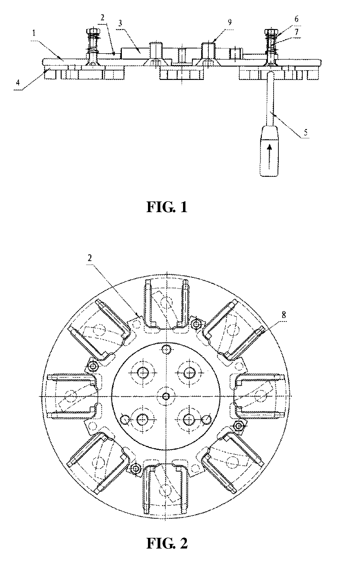 Structure for installing split-style diamond grinding disk