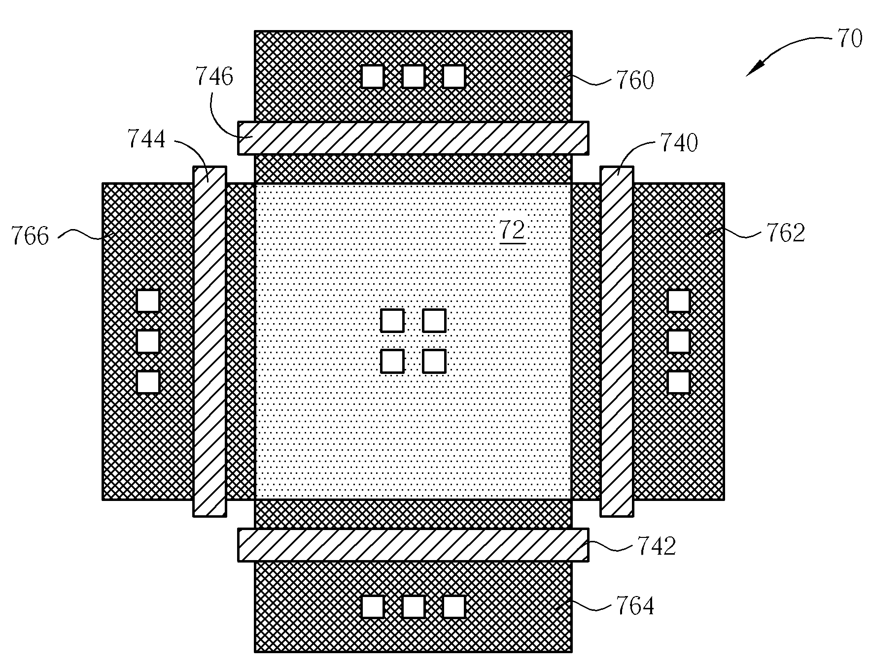 Multi-transistor layout capable of saving area