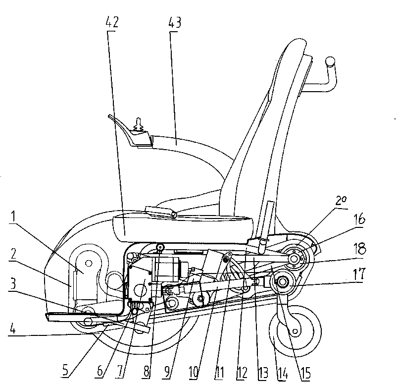 Electric stair climbing wheel chair