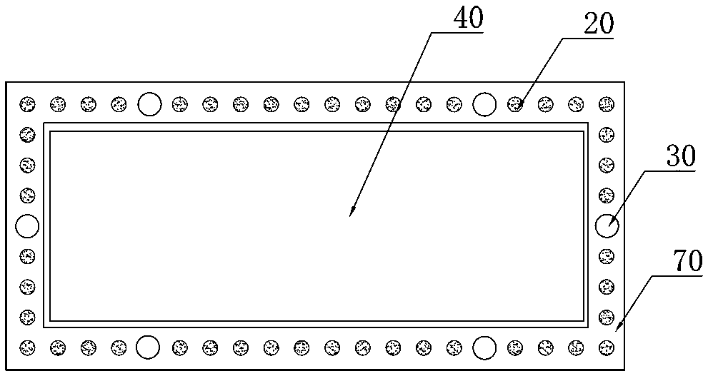 Water-level-reducing and draining structure with horizontal sand wells around foundation pit, and water-level-reducing and draining method