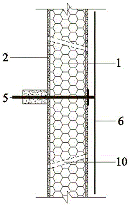 Composite heat-insulation plate cast-in-place concrete sandwiched wall structure