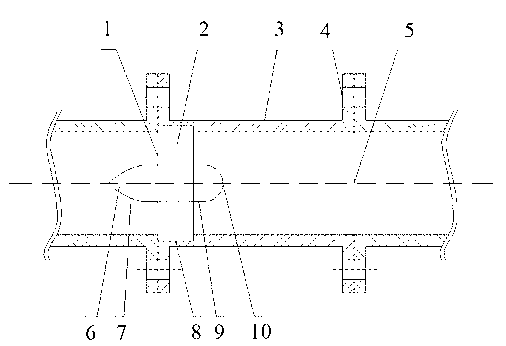 Gas-liquid two-phase helical flow generating device in pipeline