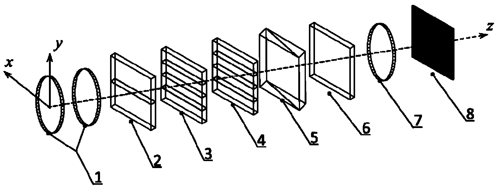 Spectrum polarization device based on polarization array and detection method