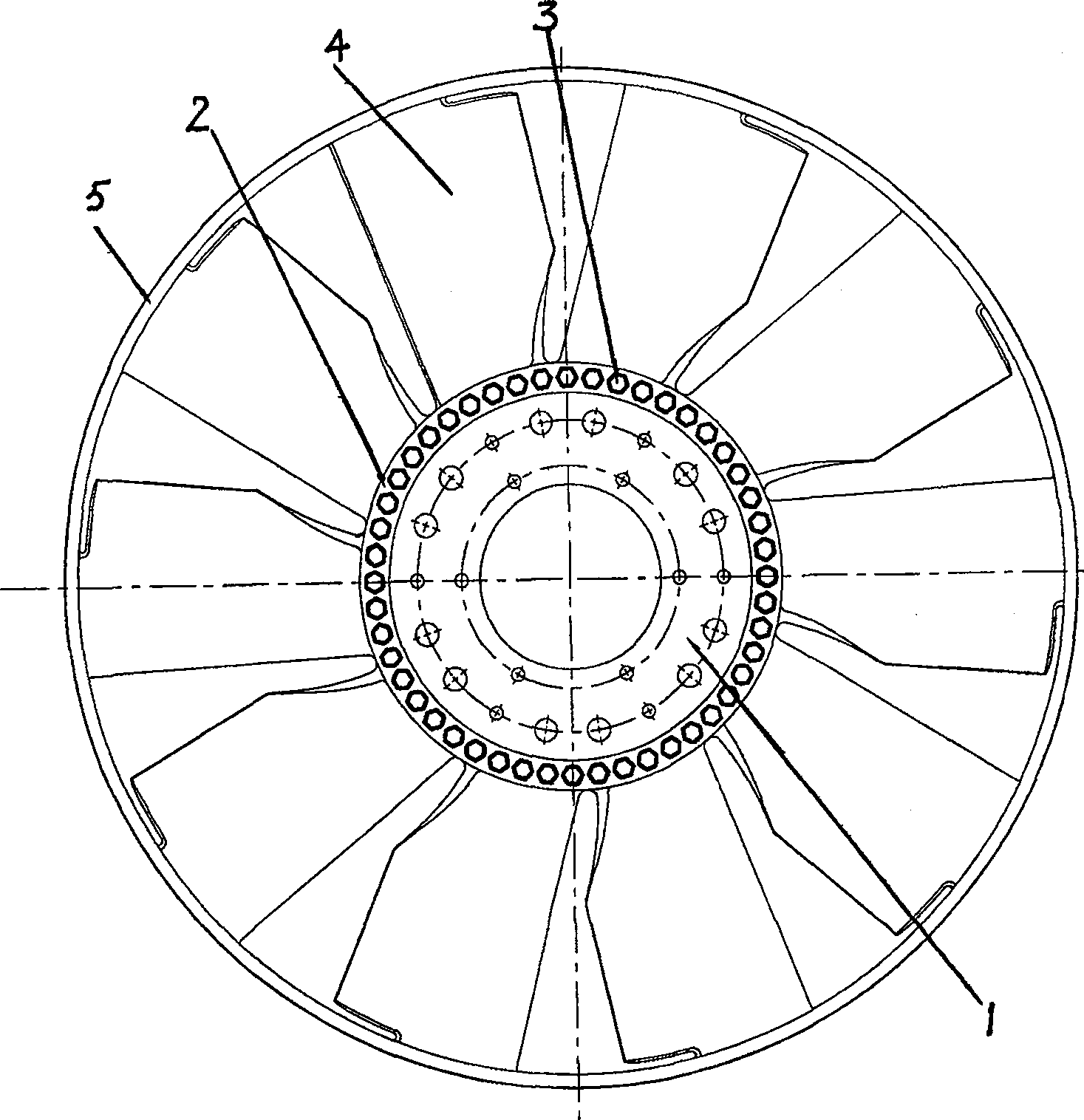 Automobile engine cooling fan