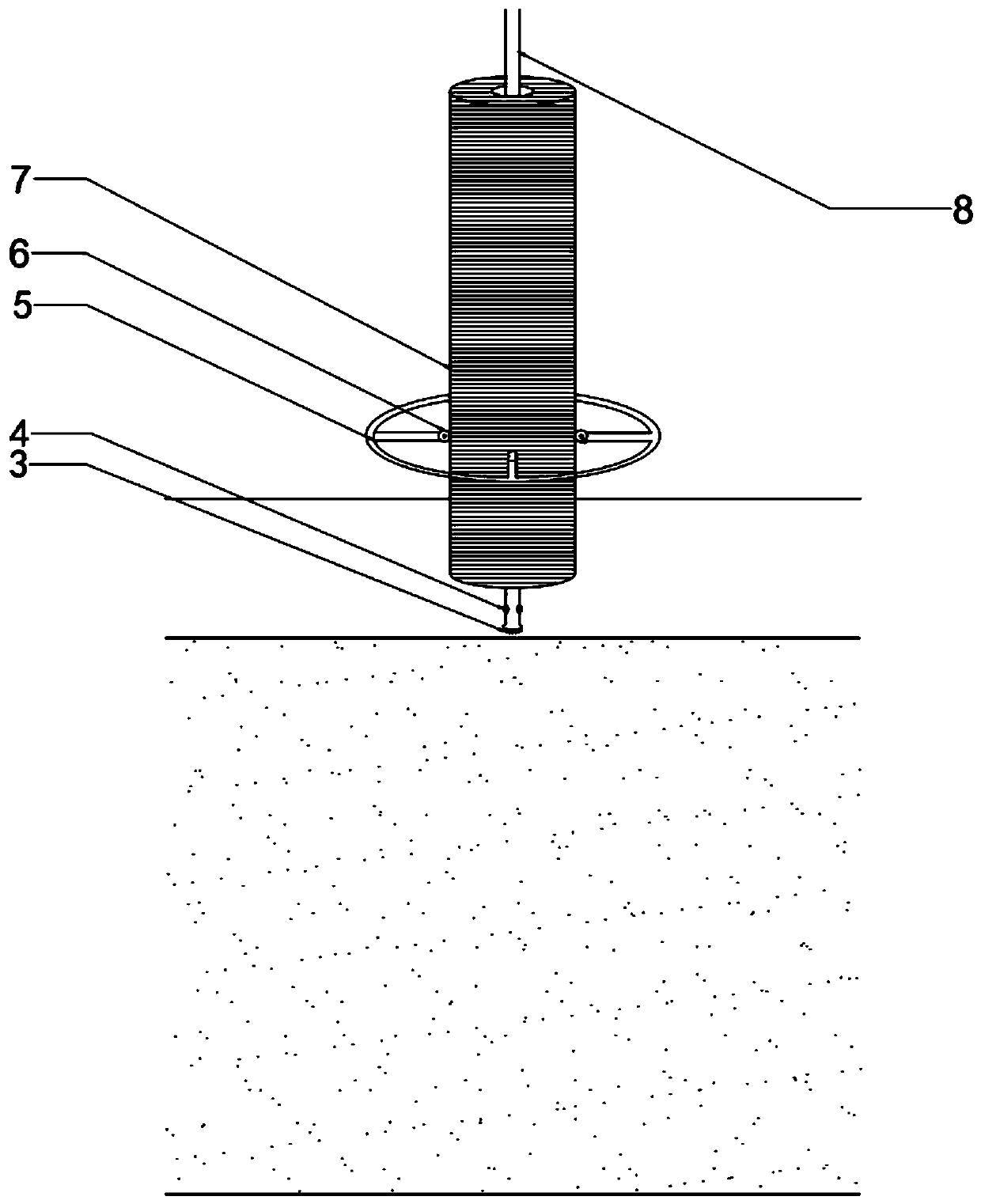 Concrete pipe pile offshore pile sinking construction method