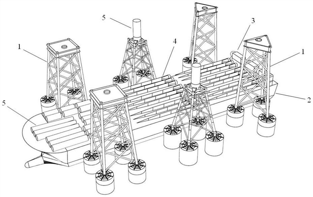 Offshore wind power multi-cylinder jacket foundation construction method