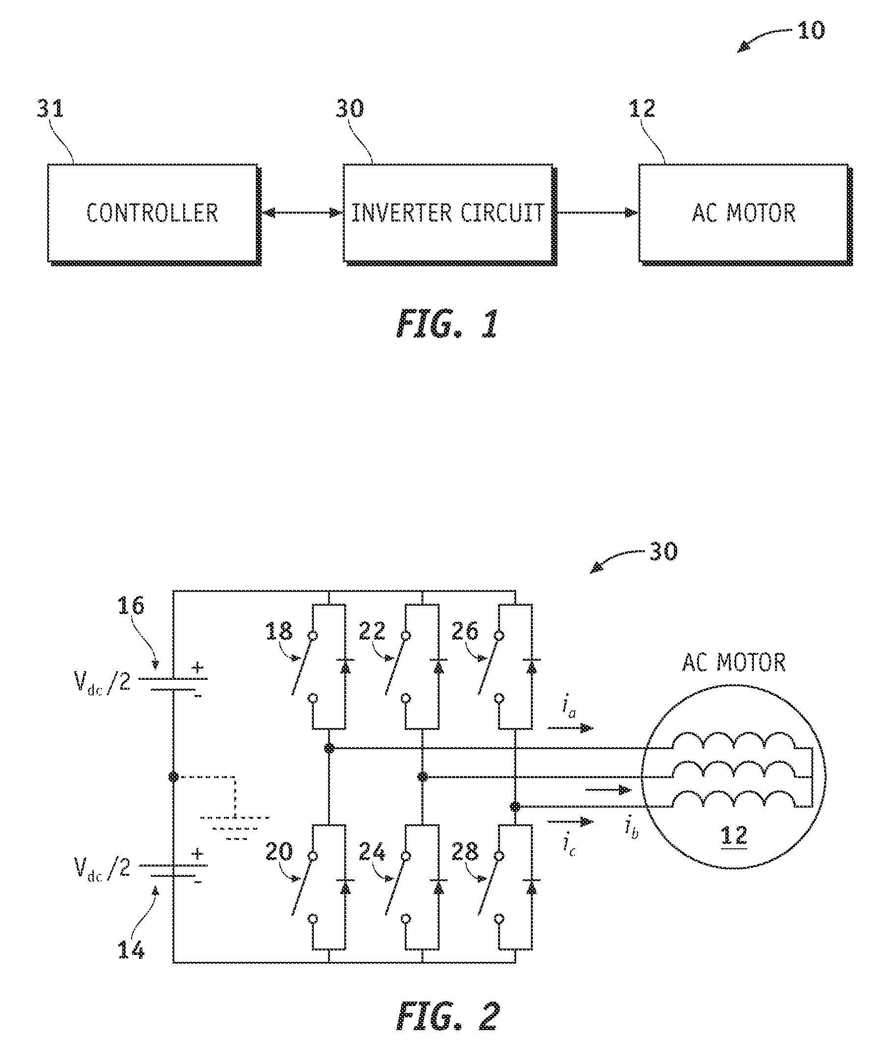 Method and apparatus for active voltage control of electric motors