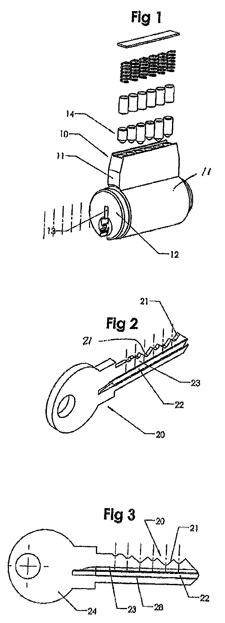 Profiled key for cylinder locks