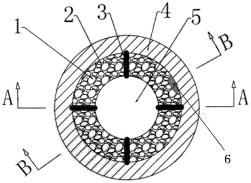 Composite cooling device with fins and foam heat conduction structure