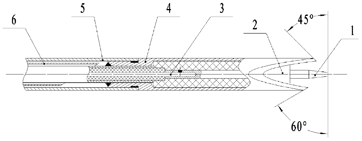 Water-cooled microwave burning cut heat clotting cutter