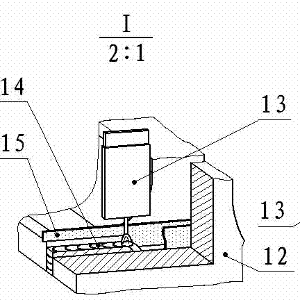 Super-narrow-gap electric arc welding device for butting steel rails