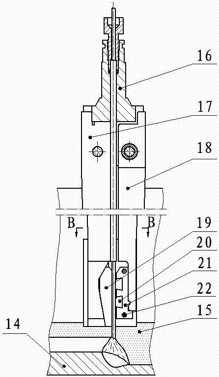 Super-narrow-gap electric arc welding device for butting steel rails