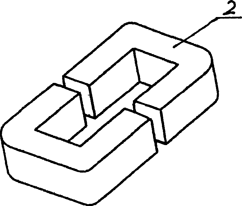 Iron-core magnetic gap processing technology of inductive ballast