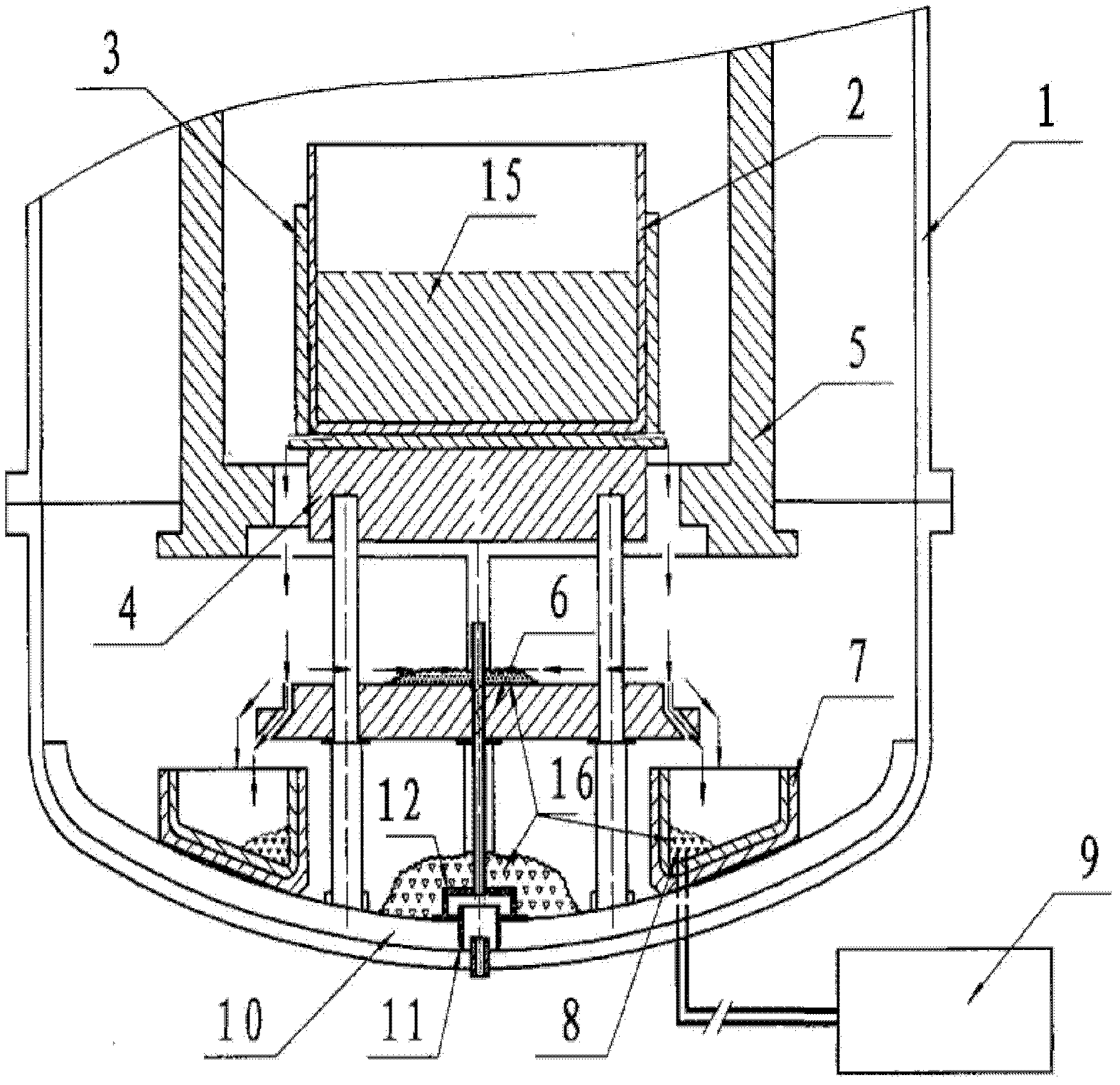 Crystalline silicon ingot casting furnace