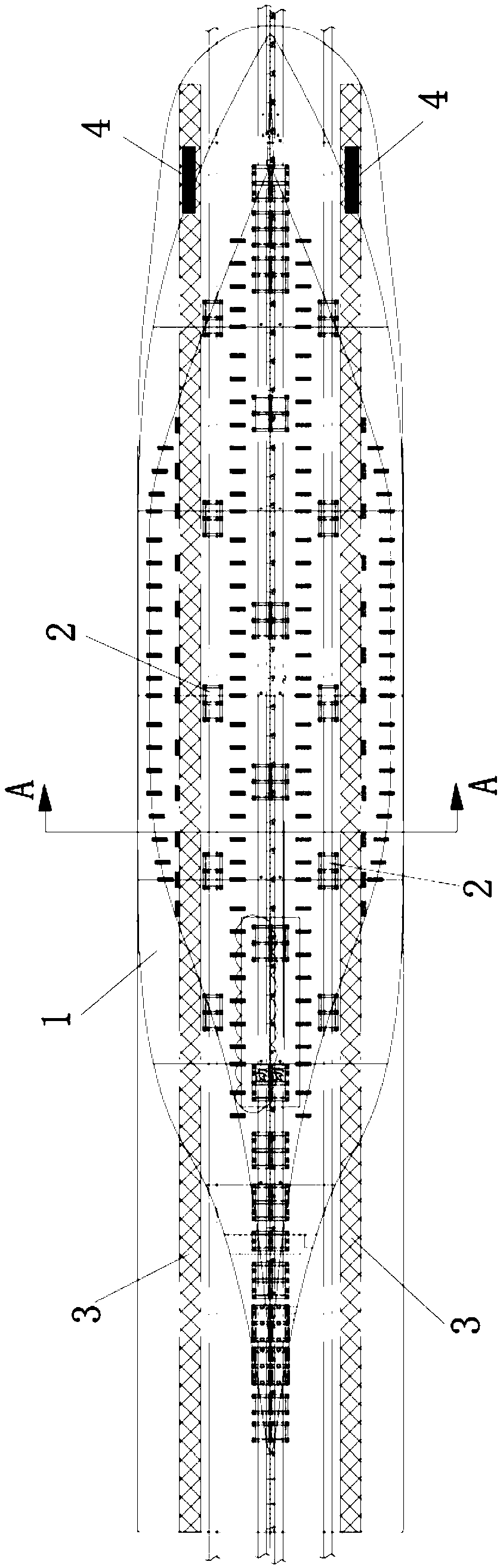 An emergency method and emergency equipment for a power unit failure of a ship moving trolley